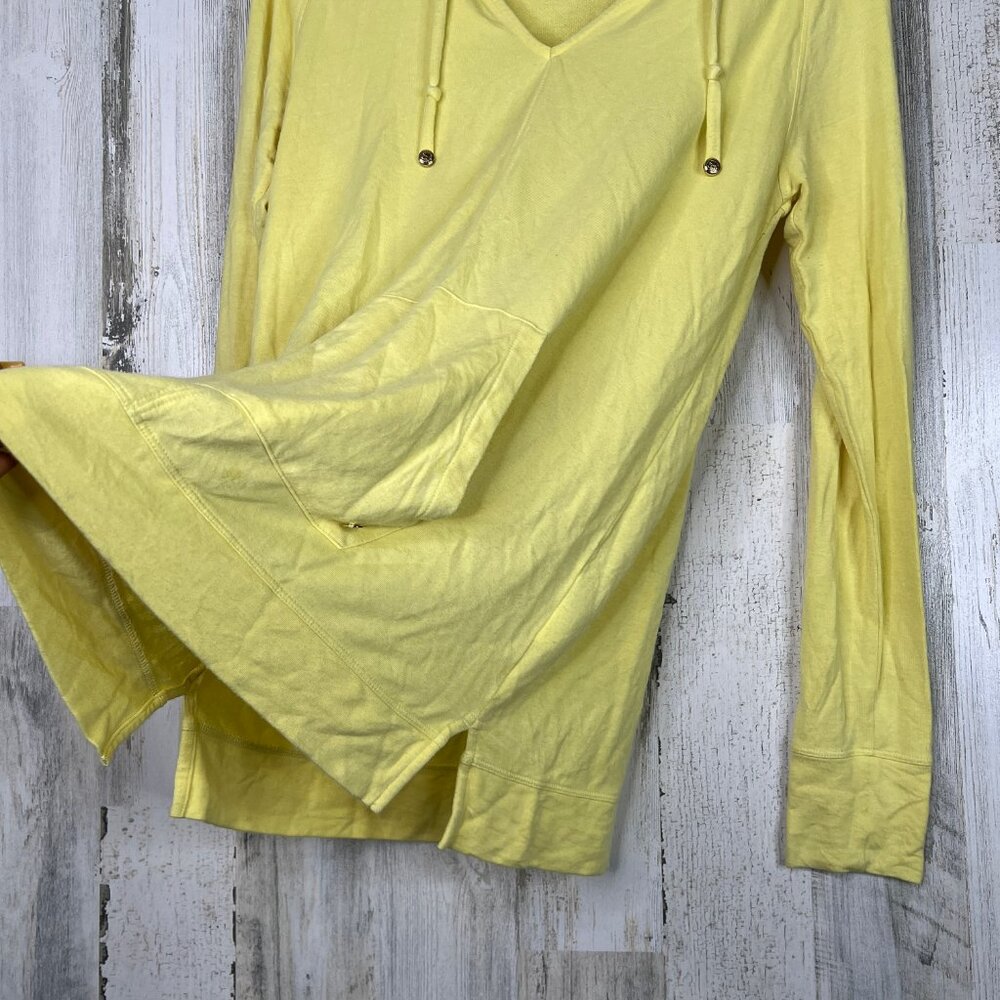 Lilly Pulitzer Luxletic‎ Peruvian Yellow Pop-over Sweatshirt Women's Size Medium - Picture 3 of 9
